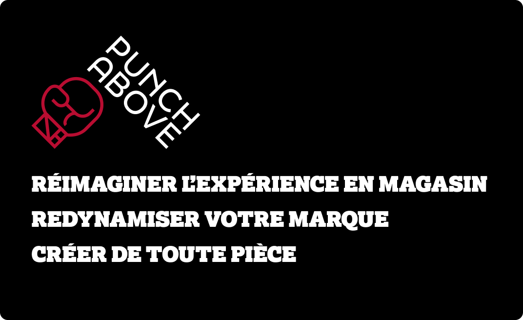 Réimaginer l’expérience en magasin.
Redynamiser votre marque.
Créer de toute pièce.