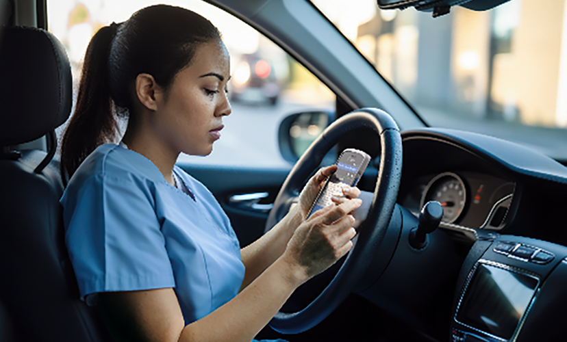 girl using phone