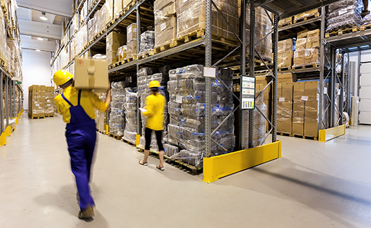 Workers working in a warehouse