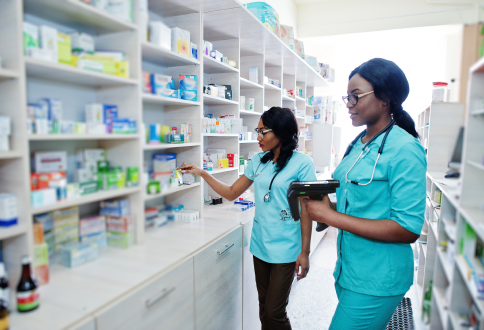 women working in a pharmacy